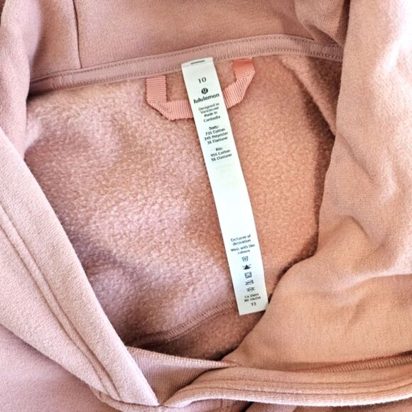 Lululemon | All Yours Hoodie Pullover Fleece Sweater Pink Pastel, Womens 10 - Picture 8 of 10